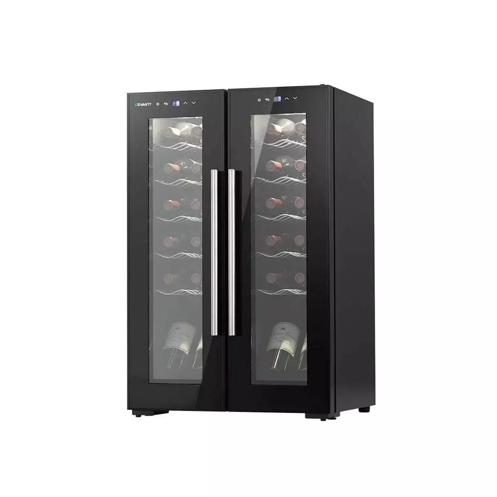 NNEDSZ Wine Cooler Fridge Dual Zone 24 Bottles